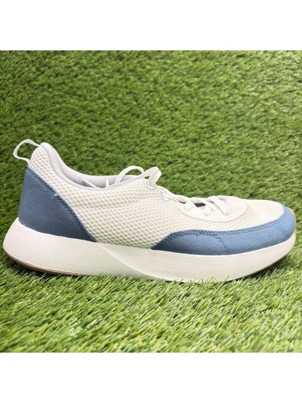 Allbirds Courier Womens Size 11 White Blue Athletic Running Shoes Sneakers
